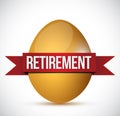 Retirement egg illustration design Royalty Free Stock Photo