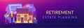 Retirement estate planning concept banner header. Royalty Free Stock Photo