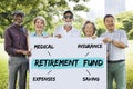 Retirement Fund Investment Diagram Concept