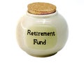 Retirement Fund Savings Jar Royalty Free Stock Photo