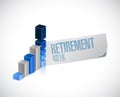 retirement 401k business graph sign