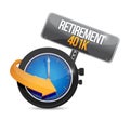 retirement 401k watch time sign concept