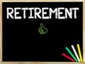 Retirement message and Like sign
