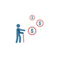 Retirement Payment icon. Simple element from personal finance icons collection. Creative Retirement Payment icon ui, ux, apps,