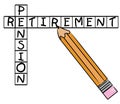 Retirement pension crossword
