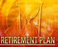 Retirement plan Abstract concept digital illustration Royalty Free Stock Photo