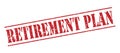 Retirement plan stamp Royalty Free Stock Photo