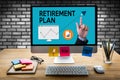 RETIREMENT PLAN Savings Senior Investment Retirement Plan Pen Royalty Free Stock Photo