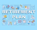 Retirement plan word concepts banner