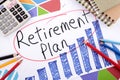 Retirement plan, pension fund growth planning Royalty Free Stock Photo