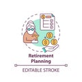 Retirement planning concept icon