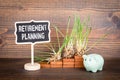 Retirement Planning. Education, career, health and insurance concept