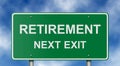Retirement Road Sign Royalty Free Stock Photo