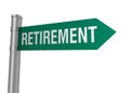 Retirement road sign Royalty Free Stock Photo