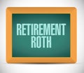 retirement roth board sign illustration Royalty Free Stock Photo