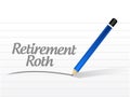 retirement roth message sign Royalty Free Stock Photo