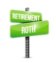 retirement roth street sign illustration Royalty Free Stock Photo