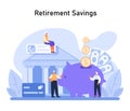 Retirement Savings concept. Preparing for the future with disciplined savings and investment plans