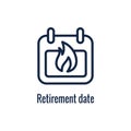 Retirement Savings Icon with retiring & monetary images