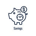 Retirement Savings Icon with retiring & monetary images