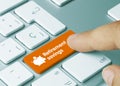 Retirement savings - Inscription on Orange Keyboard Key