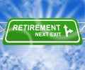Retirement Sign Meaning Elderly Pension 3d Illustration Royalty Free Stock Photo