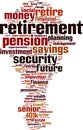 Retirement word cloud Royalty Free Stock Photo