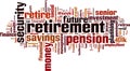 Retirement word cloud Royalty Free Stock Photo
