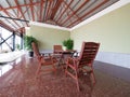 Retiring room with table and chairs Royalty Free Stock Photo