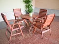 Retiring room with table and chairs Royalty Free Stock Photo