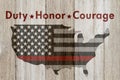 Reto Duty Honor Courage message Royalty Free Stock Photo
