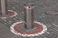Retractable Electric Bollard Metallic, and hydraulic for the control of road traffic locked up underground