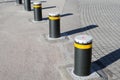 Retractable Electric Bollard Metallic, and hydraulic for the con