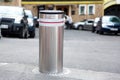 Retractable Electric Bollard Metallic.