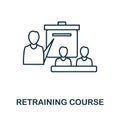 Retraining Course icon. Simple element from business management collection. Creative Retraining Course icon for web