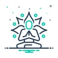 Mix icon for Retreat, meditation and mediate Royalty Free Stock Photo