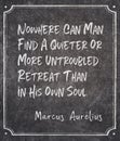 retreat in soul Aurelius quote