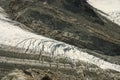 Retreating glacier in Swiss Alps