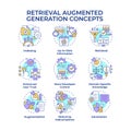Retrieval augmented generation multi color concept icons