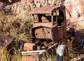 Retro Abandoned Truck In Junk Yard