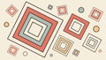 Retro Abstract Background with Concentric Squares Pattern, vector design Generative AI Royalty Free Stock Photo