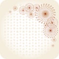 Retro abstract flower background (brown)