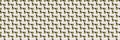 Retro Abstract Grid Mosaic Border Seamless Pattern. Architectural Geo Edge Background. Retro 1960s Style Tiled Kitchen Textile