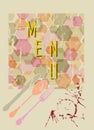 Retro abstract menu template Royalty Free Stock Photo