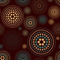 Retro abstract seamless pattern Seamless geometric brown dark circle Royalty Free Stock Photo