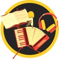 Retro accordion music