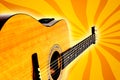 Retro acoustic guitar Royalty Free Stock Photo