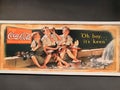 Retro advertising Coca Cola. Poster