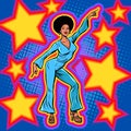 Retro African star disco dance