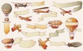 Retro Aircraft Ribbons Set